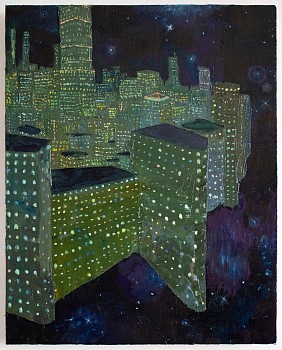 Work: The City Limits III, 2024 oil on canvas 20 x 16 inches BENF004