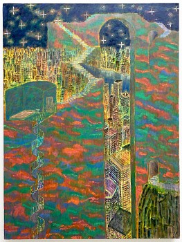 Work: Sky Construction, 2023 oil on canvas 48 x 36 inches BENF011