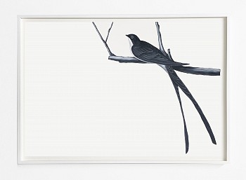 Work: Nestled, 2024 oil on paper 40 x 26 inches / 44 x 30 inches framed ree323