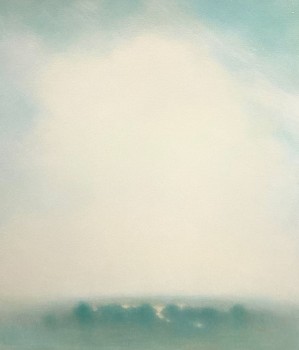 Michael Abrams - Valley Brume #1, 2025 oil on paper 34 x 29 1/2 inches ABR449
