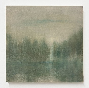 Poogy Bjerklie -&nbsp;The Alphabet of Grace, 2025 oil on paper mounted on wood panel 14 x 14 inches BJE221