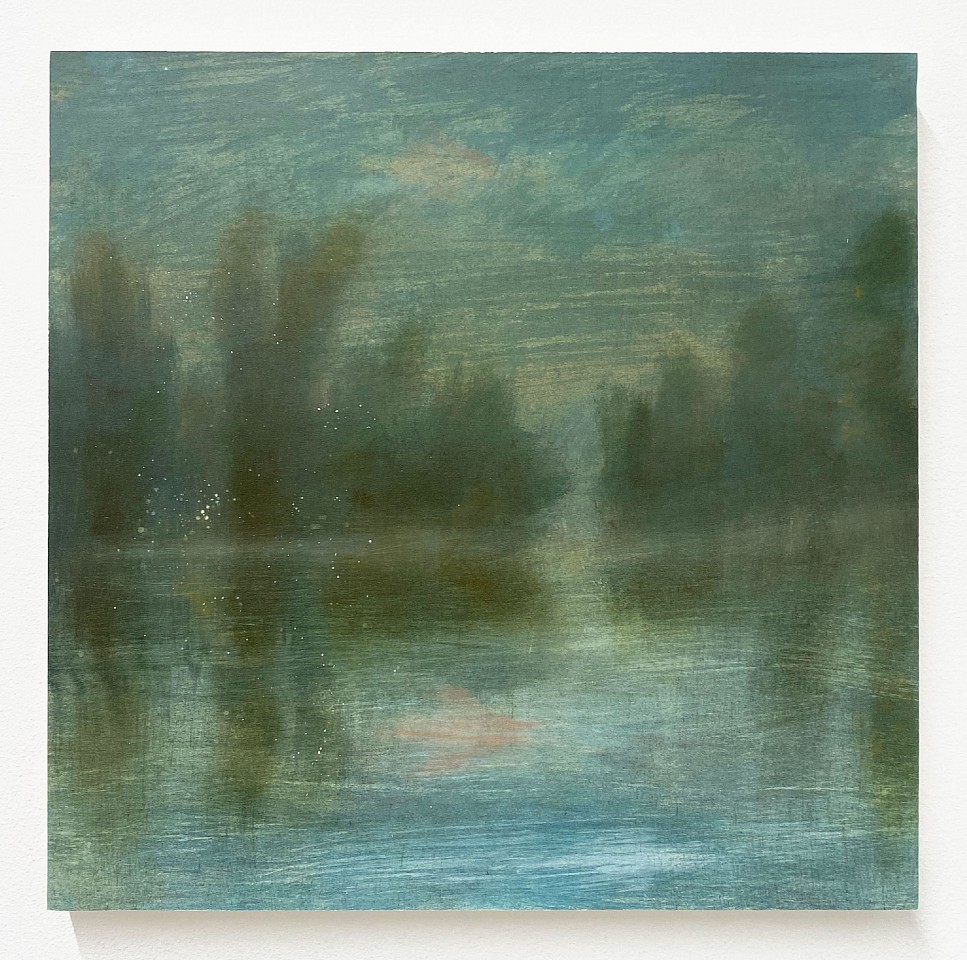 Poogy Bjerklie
End of day to night, 2025
BJE222
oil on paper mounted on wood panel, 14 x 14 inches