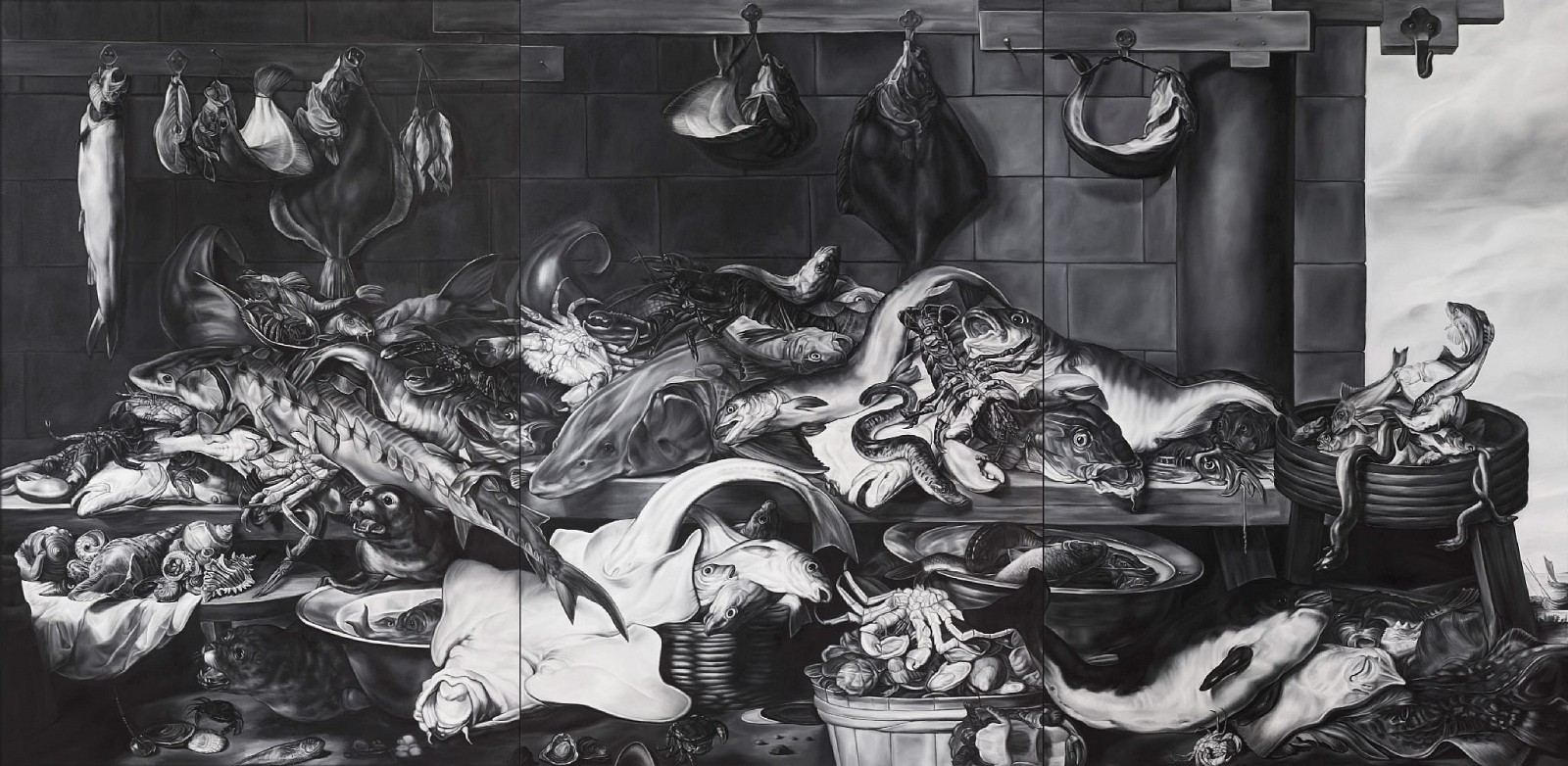 Shelley Reed
Fish (after Snyders and de Vos), 2020 - 2022
ree342
oil on canvas, 84 x 171 inches