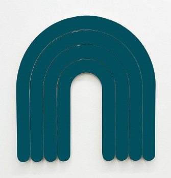 Andrew Zimmerman - Vert Amazonie, 2025 Automotive paint on wood 42 x 42 x 1 3/4 inches ZIM1217