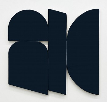 Andrew Zimmerman - Night Blue, 2025 Automotive paint on wood 55 x 57 x 1 /34 inches ZIM1221