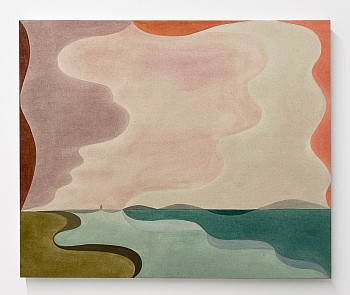 Work: Greenroom, 2025 pigment on canvas 30 x 36 inches BEG123