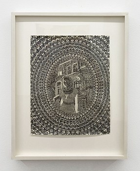 Roz Leibowitz -&nbsp;Lena, 2006 pencil on vintage paper 15 1/4 x 12 inches / 23 x 17 1/2  inches framed LEIB039