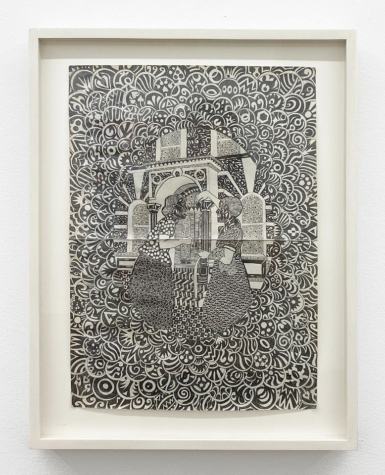 Roz Leibowitz
The Glass House, 2006
LEIB035
pencil on vintage paper, 19 x 13 inches / 23 x 17 1/2 images framed