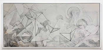 Celia Gerard -&nbsp;Untitled, 2025 mixed media on paper mounted to dibond 46 x 96 inches GER182