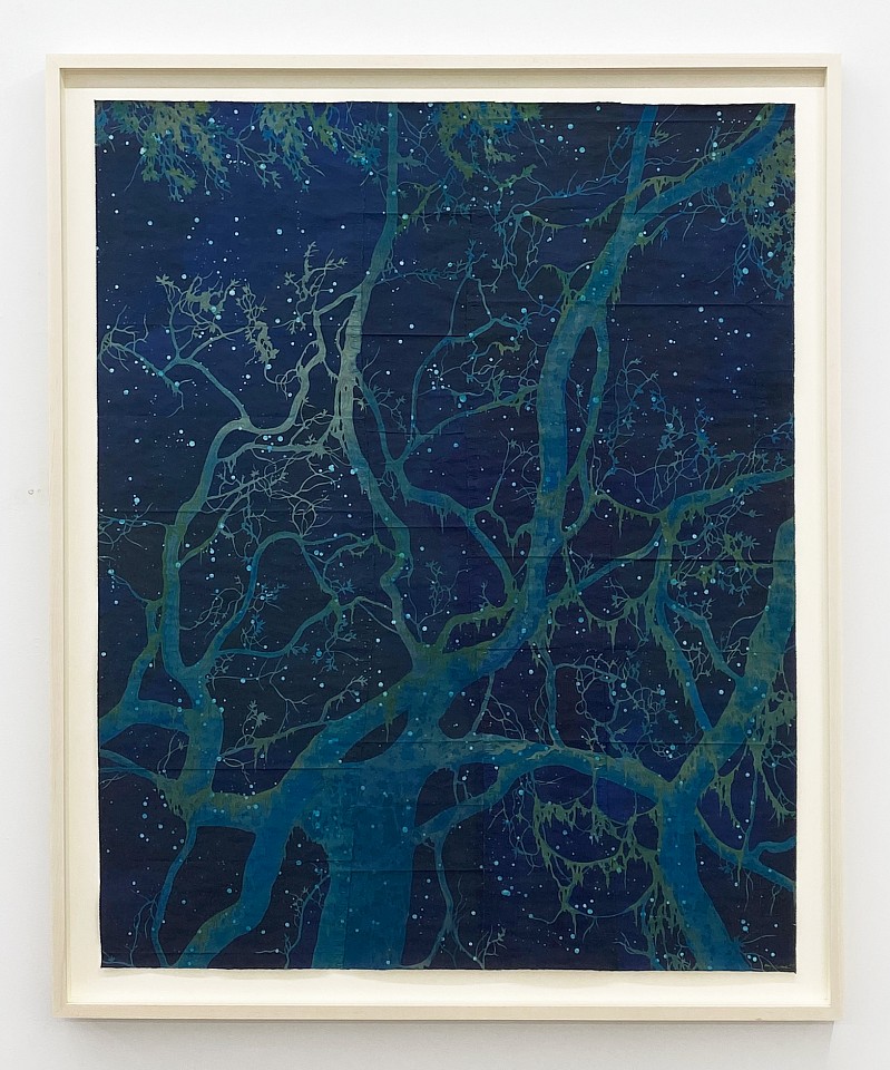 Maysey Craddock
Diving for Stars, 2025
CRADD119
gouache, flashe, and thread on found paper, 47 x 38 inches / 51 1/2 x 42 1/2 inches framed