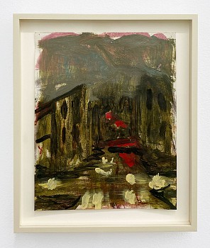 Kathryn Lynch -&nbsp;View down Washington Street, 2003 oil on paper 12 x 9 inches / 14 1/2 x 11 1/2 inches framed LYN932