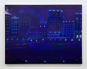 Kathryn Lynch -&nbsp;Boat on the Hudson, 2025 oil on linen 48 x 60 inches LYN976