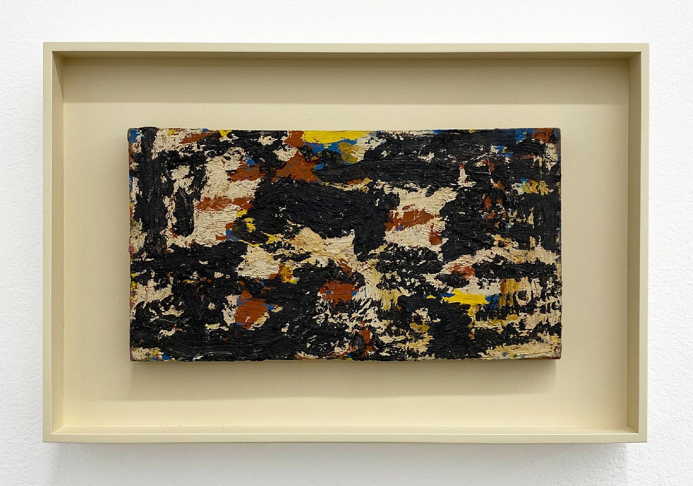 Sean Noonan
Raw Graphite, 2022
noon066
oil on found wood, 6 1/2 x 12 inches / 11 x 16 1/2 inches framed