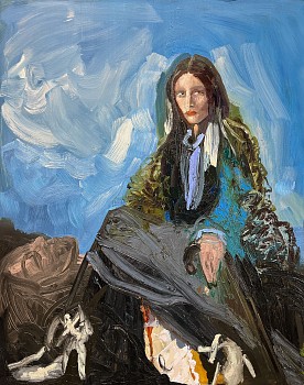 Work:&nbsp;Fashion Victim (Ralph), 2026 oil on panel 30 x 24 inches SPENC359