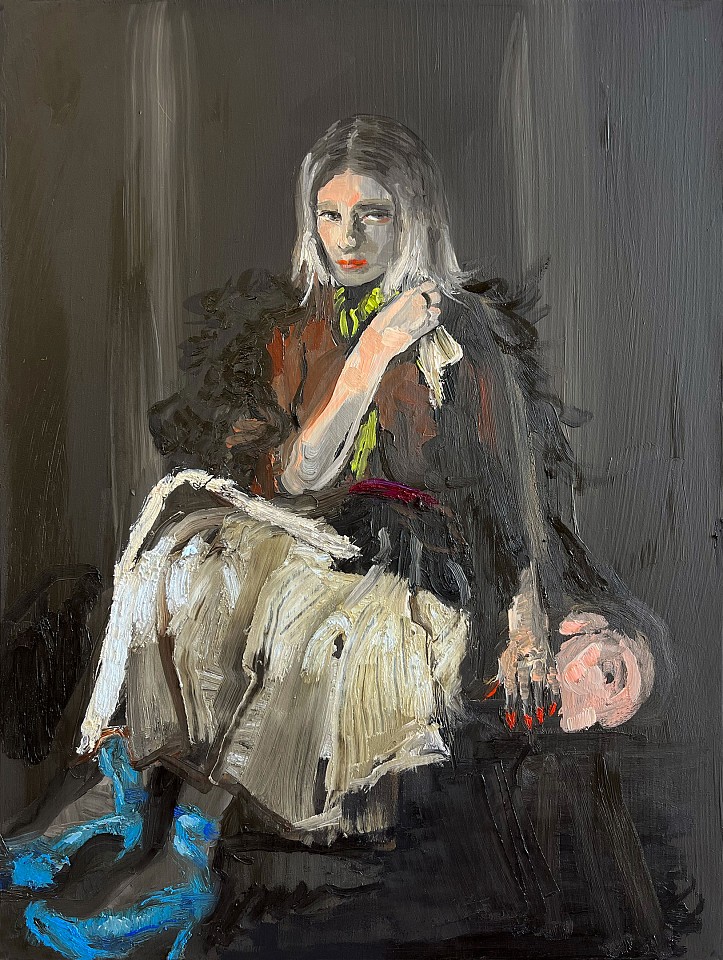 Suzy Spence
Fashion Victim (Blue Velvet), 2026
SPENC357
oil on panel, 16 x 12 inches
Suzy's Frame + $250.00