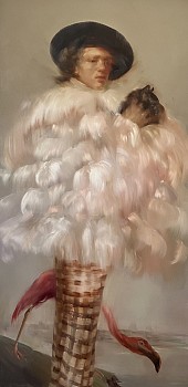 Work:&nbsp;Sarah McRae Morton The Plumb Line of Mingo County, 2026 oil on wood 48 x 24 inches / 49 x 25 inches framed SMM003