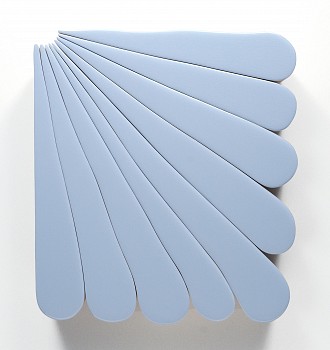 Andrew Zimmerman -&nbsp;Salvia Blue (2026.39), 2026 acrylic and epoxy on wood 15 x 13 1/2 x 2 1/2 inches ZIM1318