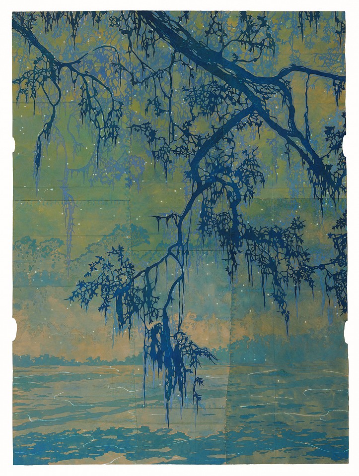 Maysey Craddock
Blue Mountain, 2026
CRADD137
gouache, flashe, and thread on found paper, 61 3/4 x 45 1/2 inches / 67 3/4 x 51 1/2 inches framed